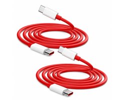 6A USB C-kabel voor SUPER-VOOC, 2M 80W USB-C naar type C snellaadkabel voor OnePlus 15R, 13R, 13,12,11 10 9 Pro 8T, 80 Watt 65W datakabel voor Nord 5, CE5, CE4 Lite, 3 5G, CE 2