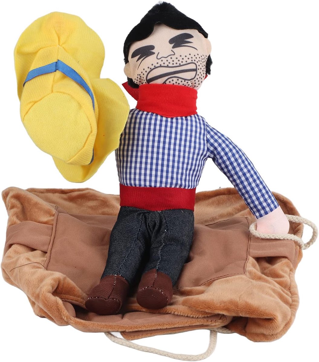 Hond Kostuums, Nieuwigheid Grappige Halloween Huisdier Hond Kostuum Kleding Cowboy Dress up Jassen Jas voor Kleine Medium Grote Honden, L, Rijden