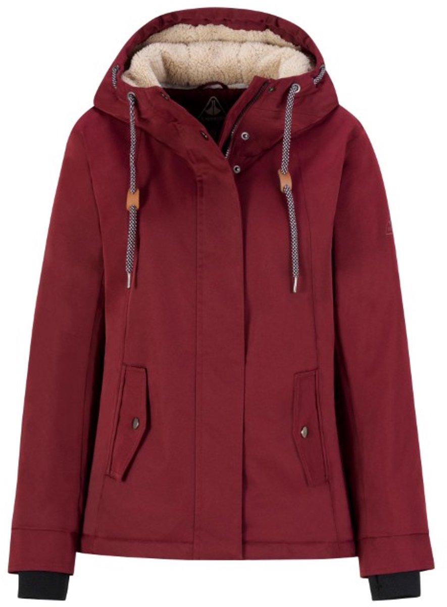 Jas Agneta bordeaux functioneel winterjas - maat 38