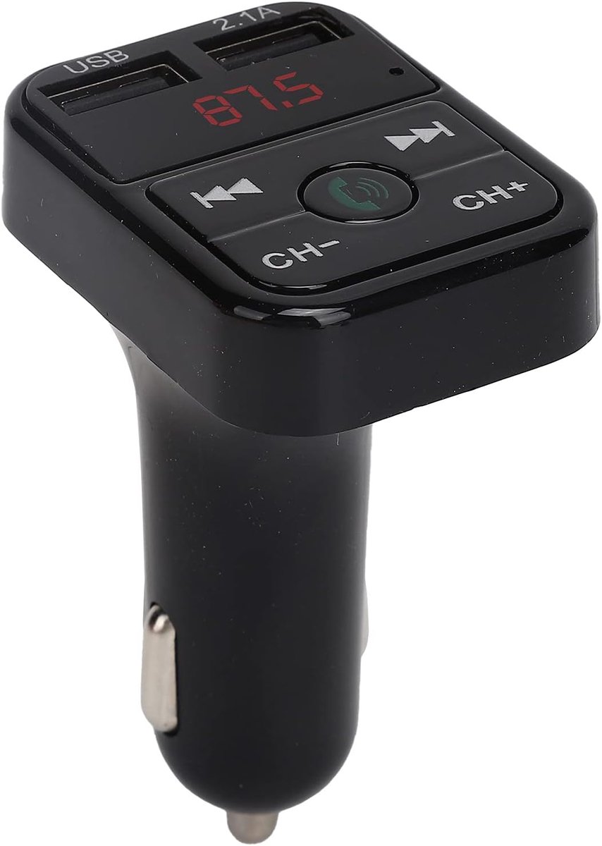 FM-zender, Auto MP3-speler Bluetooth V5.0 Autoradio Audio-adapter FM-zender Snellader Automuziekspeler FM-modulator met LED-scherm