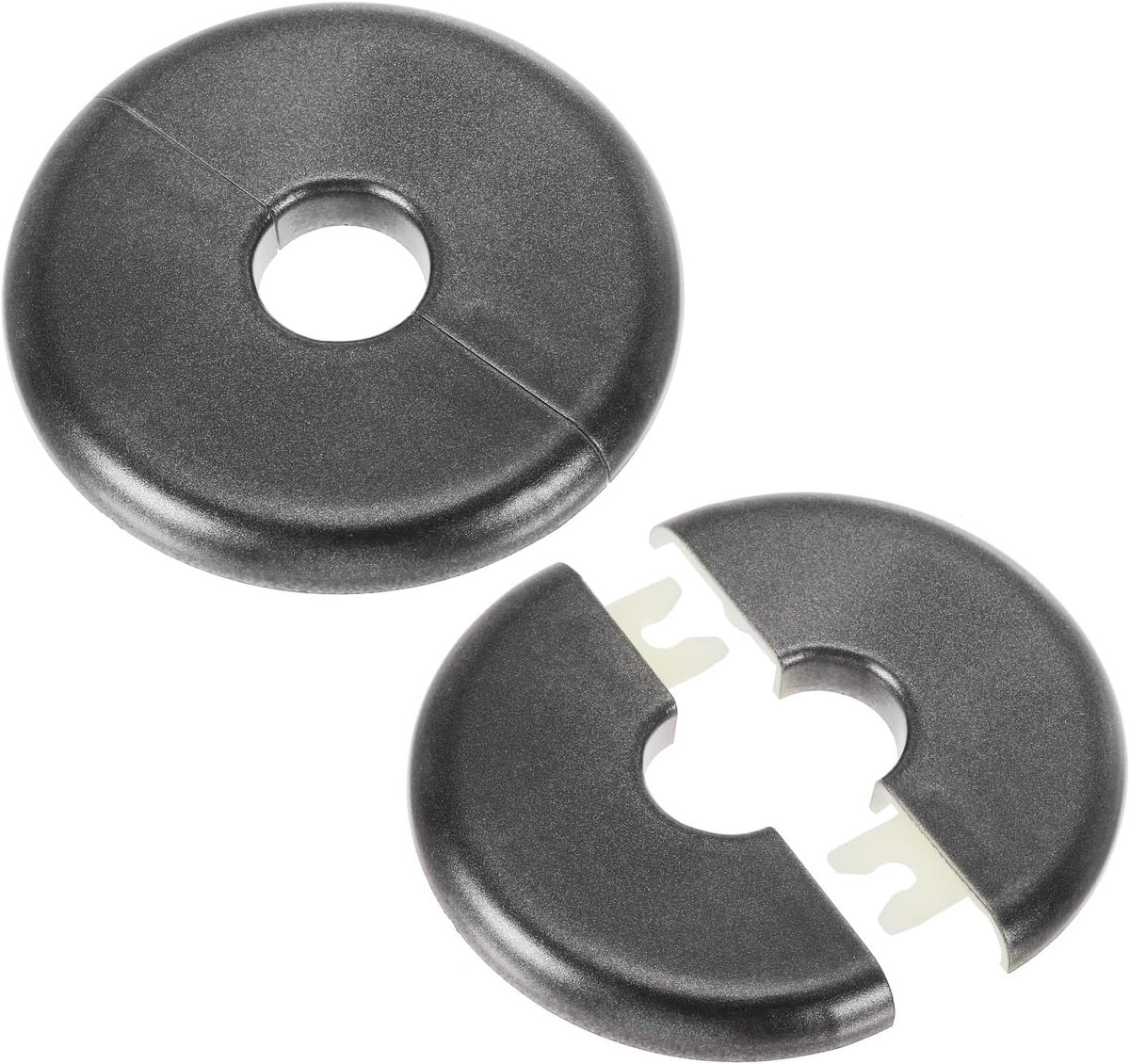 Muur splitflens 16,5 mm, 2 stuks ABS ronde zelfklevende rozet plaat gespen, waterpijphoes voor keuken, badkamer, arm, pijpkraan, decoratie, grijs