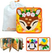 Joymaxx Montessori Busy Board - Baby Speelgoed 1 jaar - Activiteitenboek voor Peuters - Sensorisch Speelgoed 12 maanden tot 2 jaar - Montessori Speelgoed voor Onderweg - Cadeau Meisjes