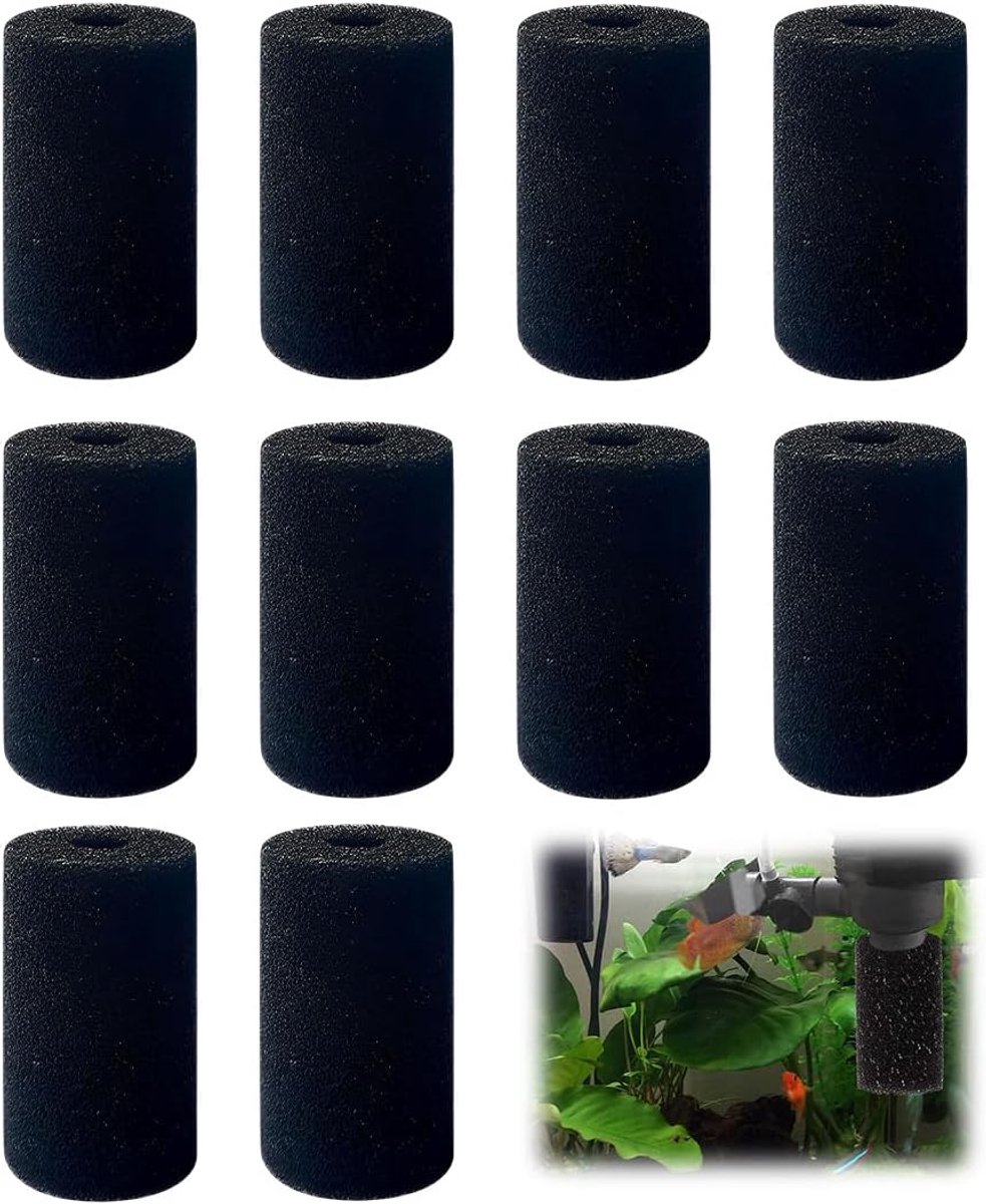 10 Pezzi Spugna Prefiltro Per Acquario Spugna Filtro Copertura Protettiva Spugna Per Pesci Piccoli Gamberetti Acquario Nero Ca. 6C