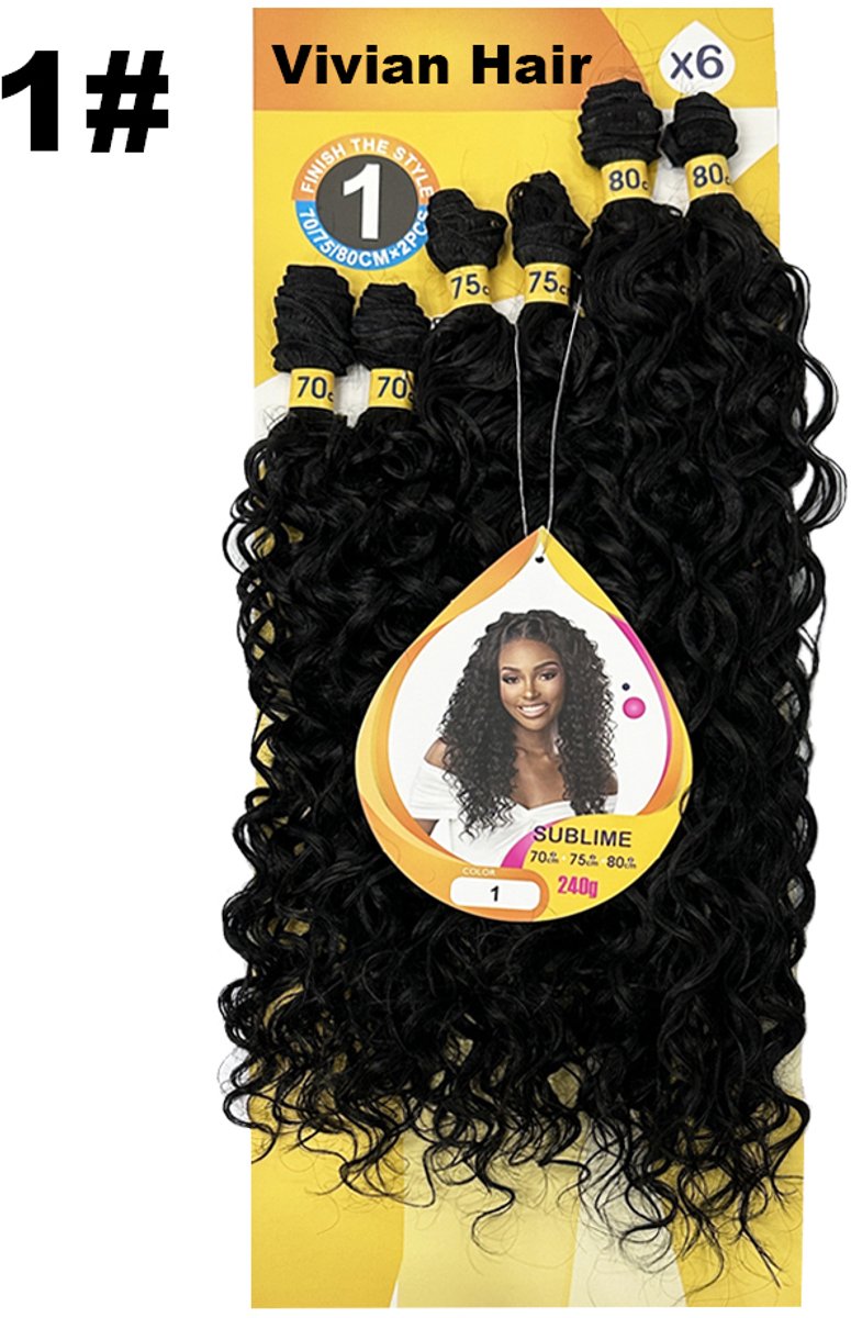 hair extension Marniya 6x Bundels curly hair weaving 24inch-28inch (240g)