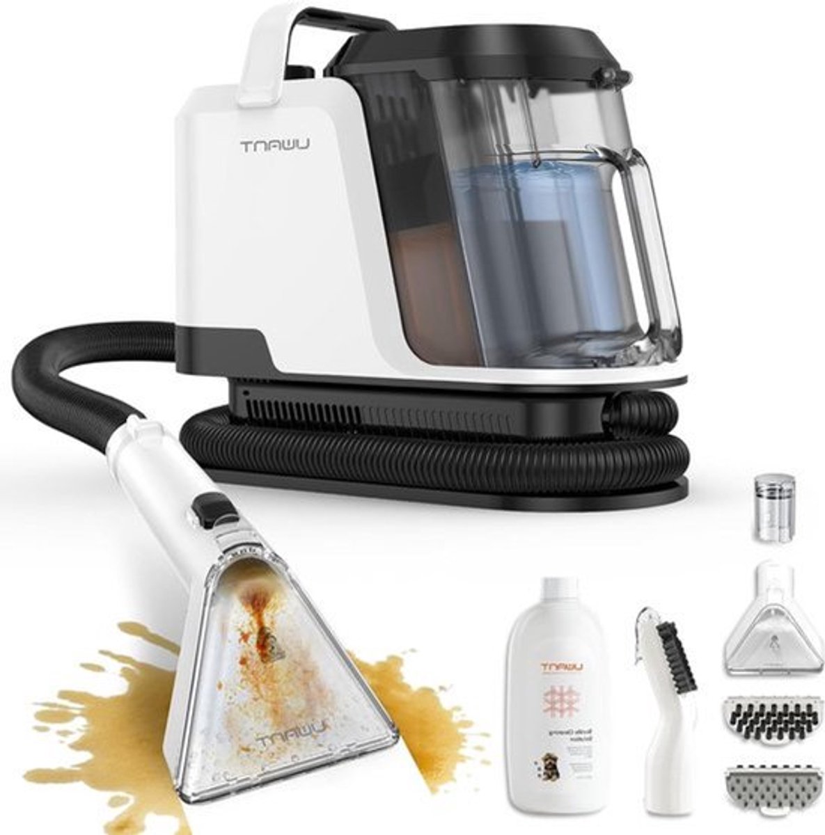 Tapijtreiniger – Vloerreiniger – Tapijtshampoo – Meubelreiniger – Auto-interieurreiniger – Krachtige Zuigkracht 18 kPa – Groot Waterreservoir 1,2 L