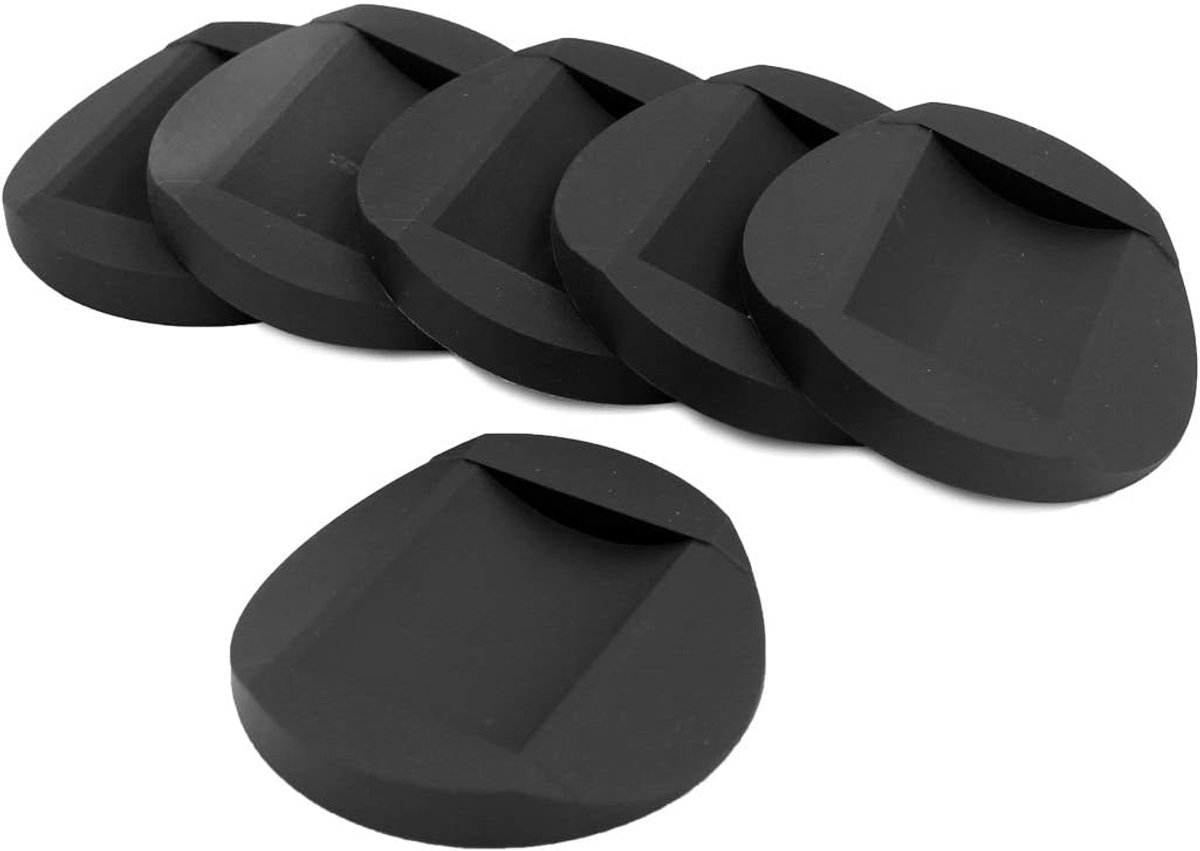 6 stuks meubels Caster Cups, meubels onderzetters anti-glijdende vloerbeschermers voeten beschermer pads voor alle vloeren en wielen, banken en bed (zwart)