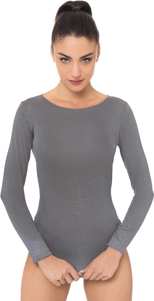 Pura Dames ondershirt lange mouwen met kasjmier kant elegant thermisch warm basislaag