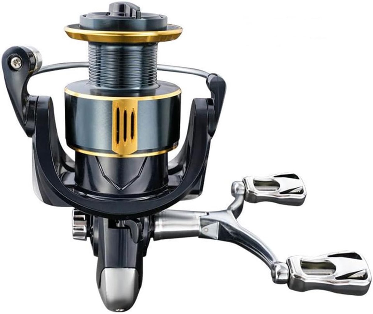 Reel, gladde vismolens met dubbele tuimelarm, 5,2:1 RPM verhouding vishandvat voor linker- en rechterhand
