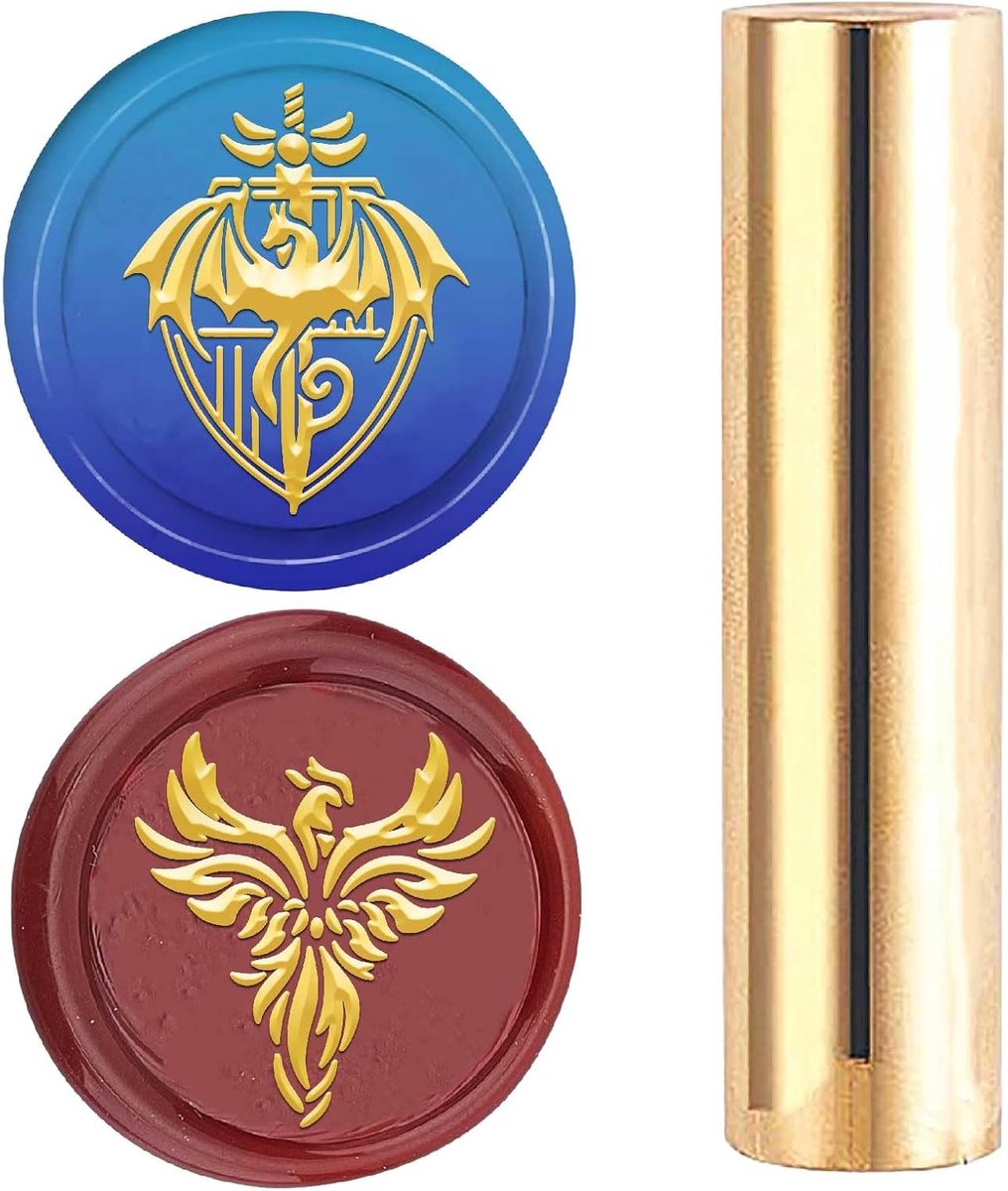 Messing 2 Stijlen Patroon Hoofd Waszegel Stempel Draak Phoenix 15mm Mini Gegraveerd Zegel Stempel Zegelwas Stempel voor Huwelijksuitnodigingen Verpakking Wijnpakket