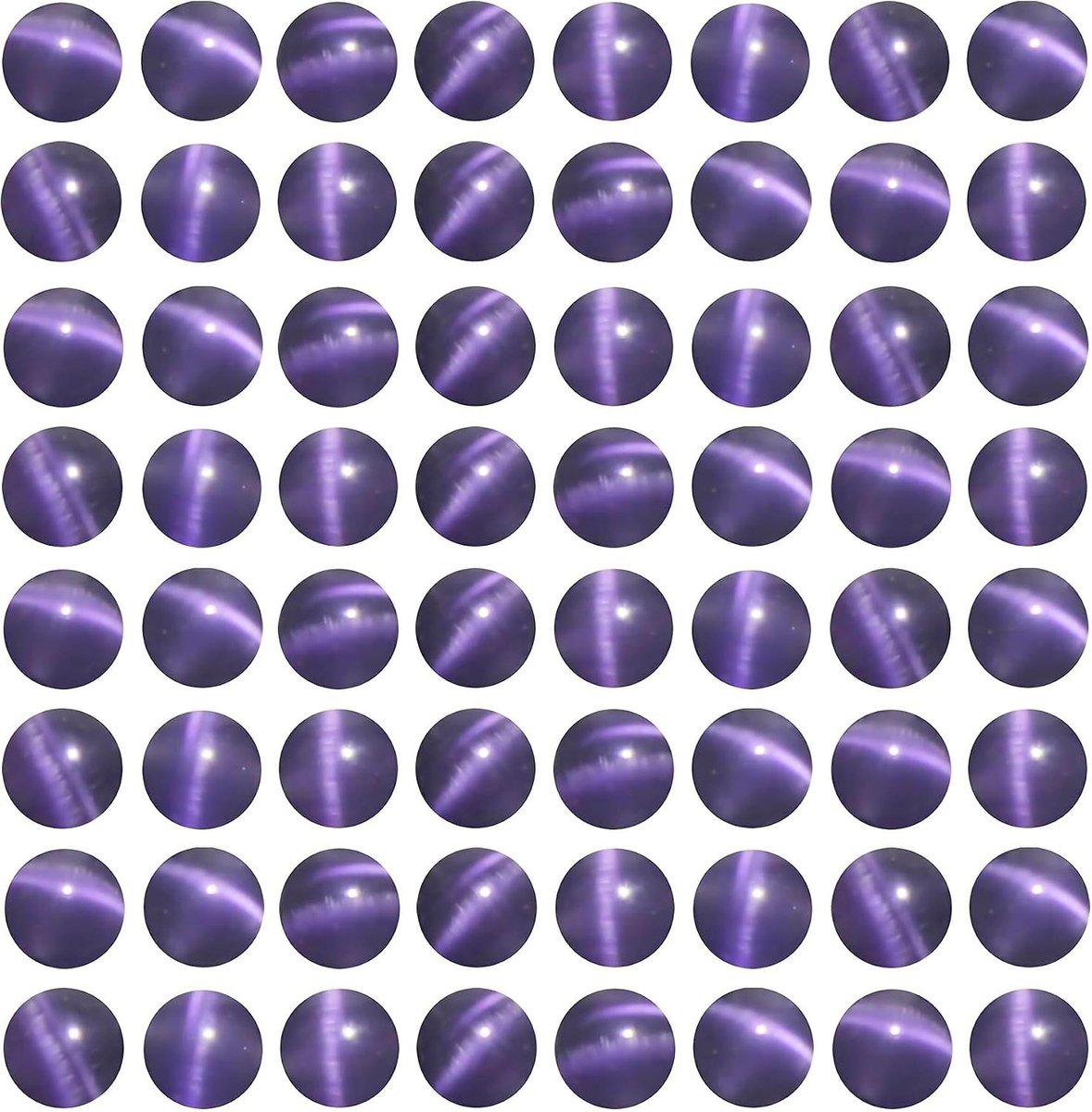 30 stuks Paarse Gekleurde Kattenoog Kralen 12mm Ronde Losse Kristallen Kralen voor Sieraden Maken Armbanden Oorbellen Kettingen Accessoires