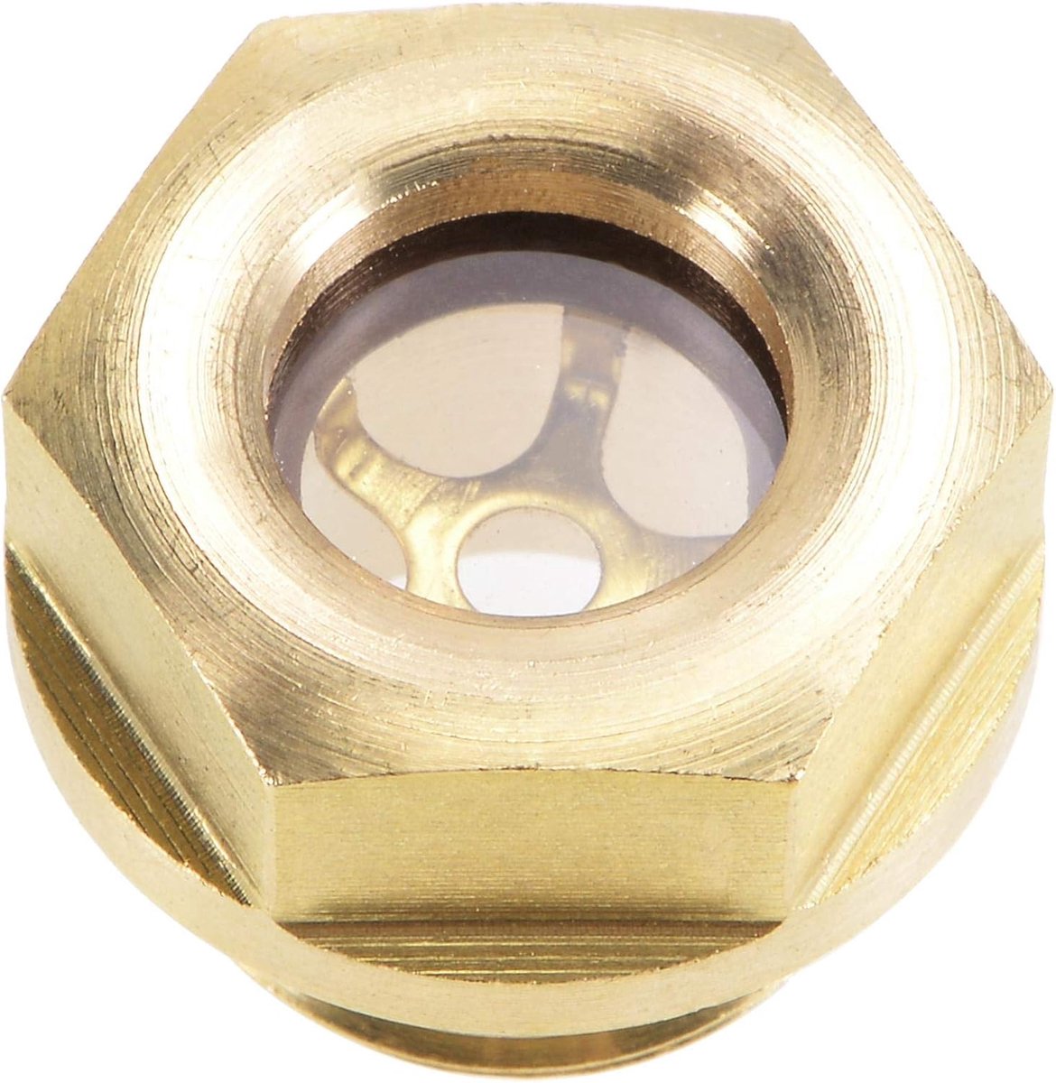Sourcing map Olie niveau-indicator kijkglas M16x1,5mm buitendraad met O-ring geel