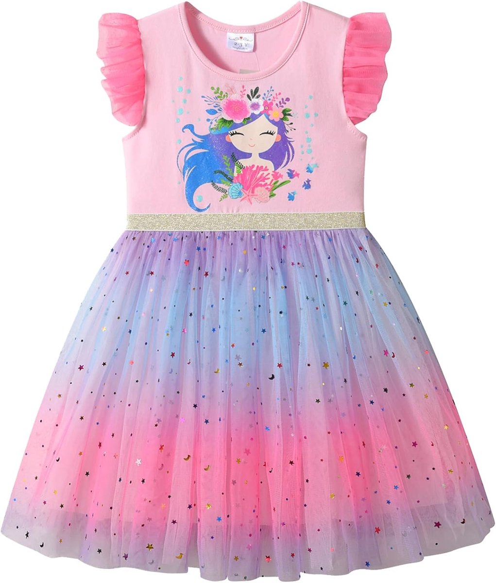 Jurken Prinzessin Tulle Verjaardagsfeest Casual Jurk met Print