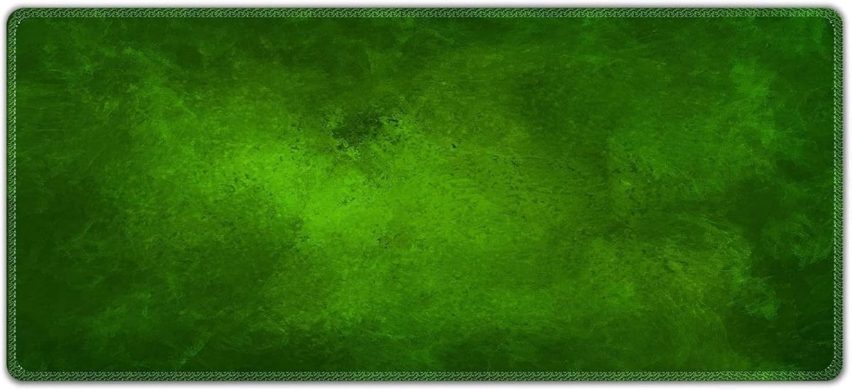 Monsters Muismat 90 x 40 cm, Stoffen Mouse Pad, Groen, anti-slip & stil - gaming, kantoor, thuiskantoor, Mousepad afwasbaar, oprolbaar, gestikt/Genaaide Rand