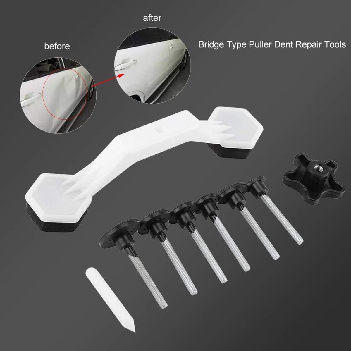 Car Body Bridge, Haalt Deuken uit de Koelkast Dent Remover Puller voor Autotype Puller en Treklipjes Set Paintless Dent Repair Tools