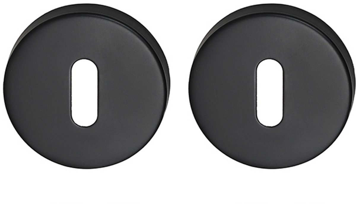 Sleutelrozet rond 54,8x8,8 mm mat zwart PVD gecoat