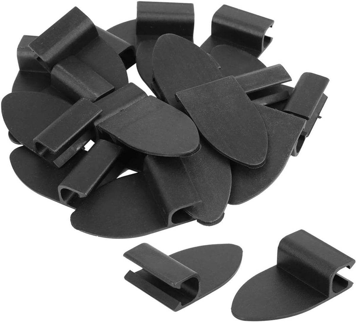 20 stuks 29,5 x 49 mm auto vloermatten klem handgrepen anti-slip gesp zwart