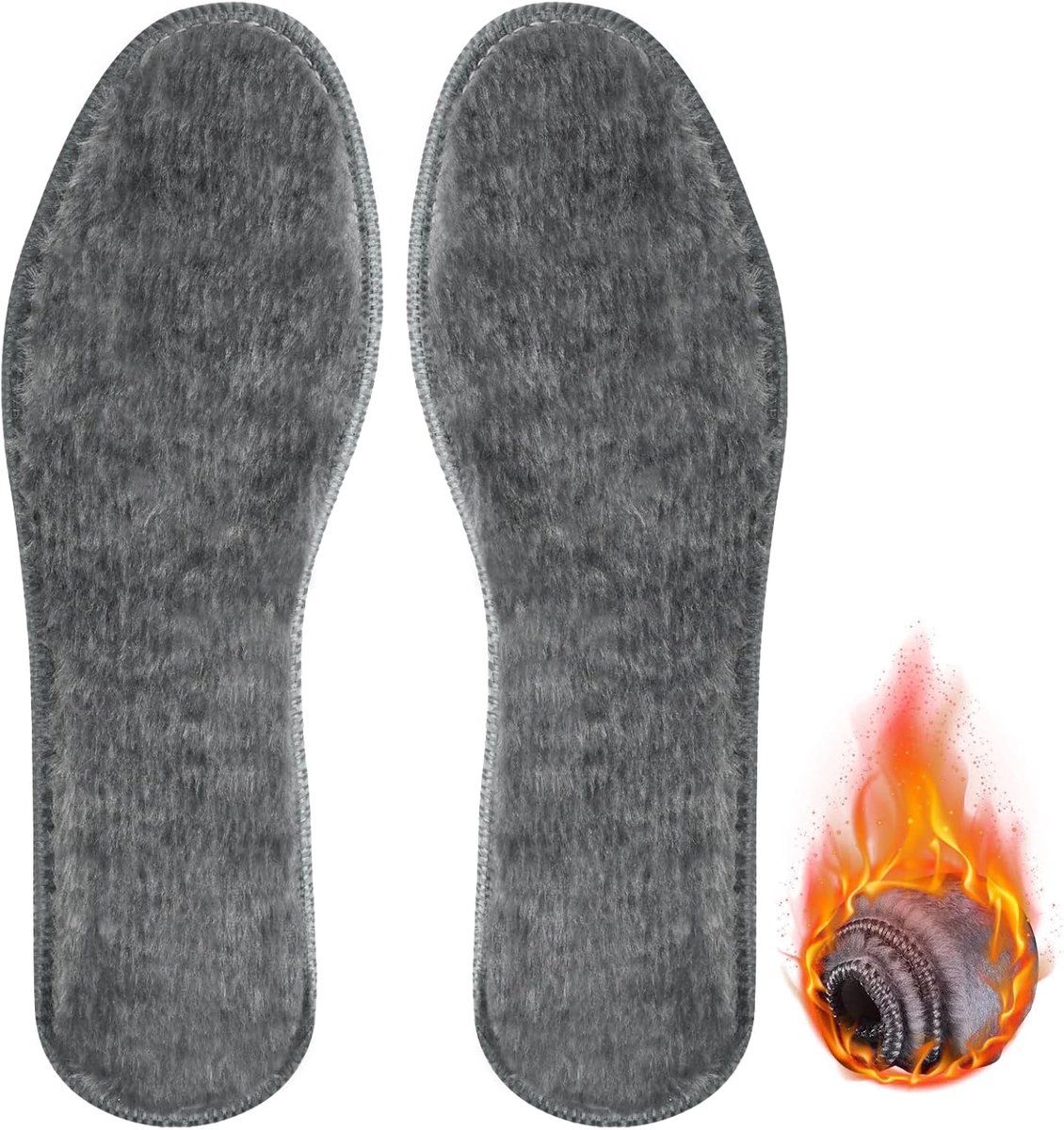 Inlegzolen, warme winterinlegzolen, comfortabele inlegzolen voor de winter, thermische inlegzolen voor dames en heren, warme schoenen voor bergbeklimmen, skiën, reizen, kamperen, wandelen