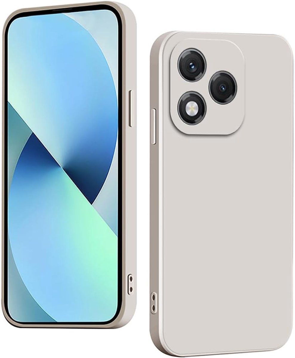 Siliconen hoesje voor Honor 400 Lite, modieuze beschermhoes met schattig patroon, slank, duurzaam, schokbestendig, antislip siliconen hoes (wit)