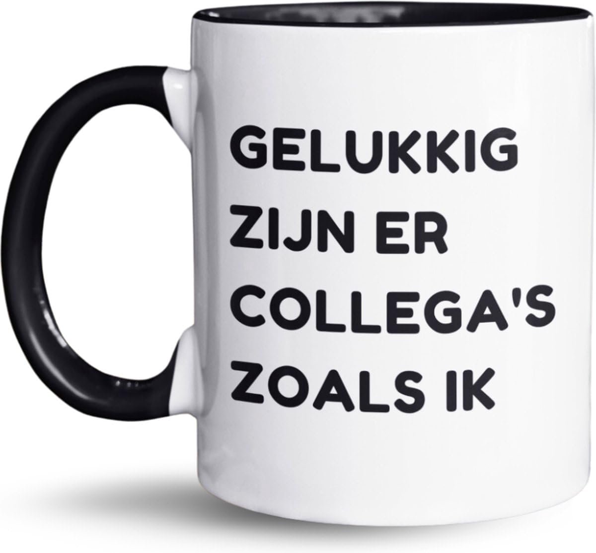 Mok – Gelukkig zijn er collega’s zoals ik – Kantoormok cadeau voor collega – Humor beker 325ml – Keramiek – Mokken bedrukking voor op werk – Aan beide zijden bedrukt