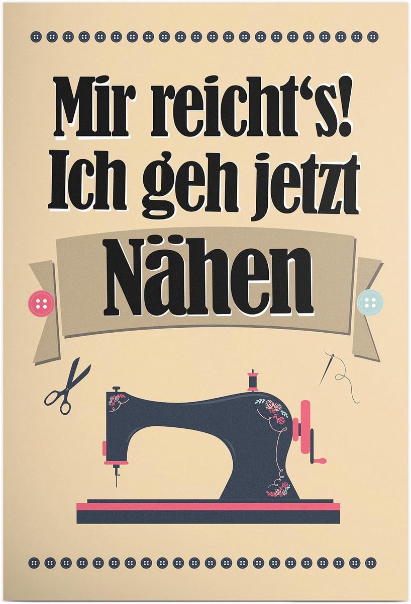 Mir reicht's Ich GEH Nu naaien kunststof bord - decoratiebord, schattige decoratiewand, cadeau-idee verjaardagscadeau Beste vriendin, persoonlijk cadeau/verrassing alle doe-het-zelf-fans, wanddecoratie