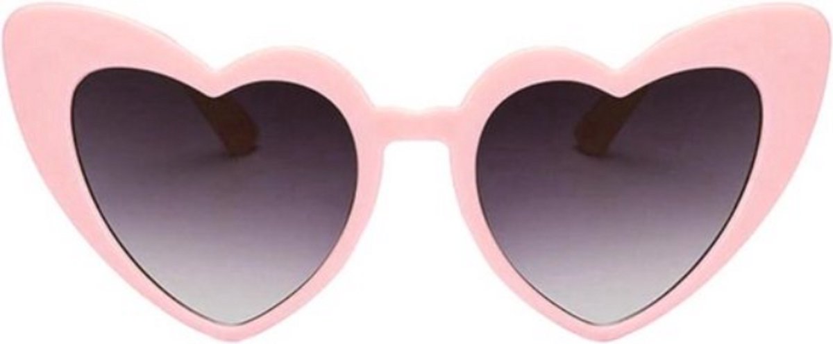 Scoby - Hartjeszonnebril - Festivalbril - Feestbril - Heart Shaped Sunglasses - Partybril - Roze