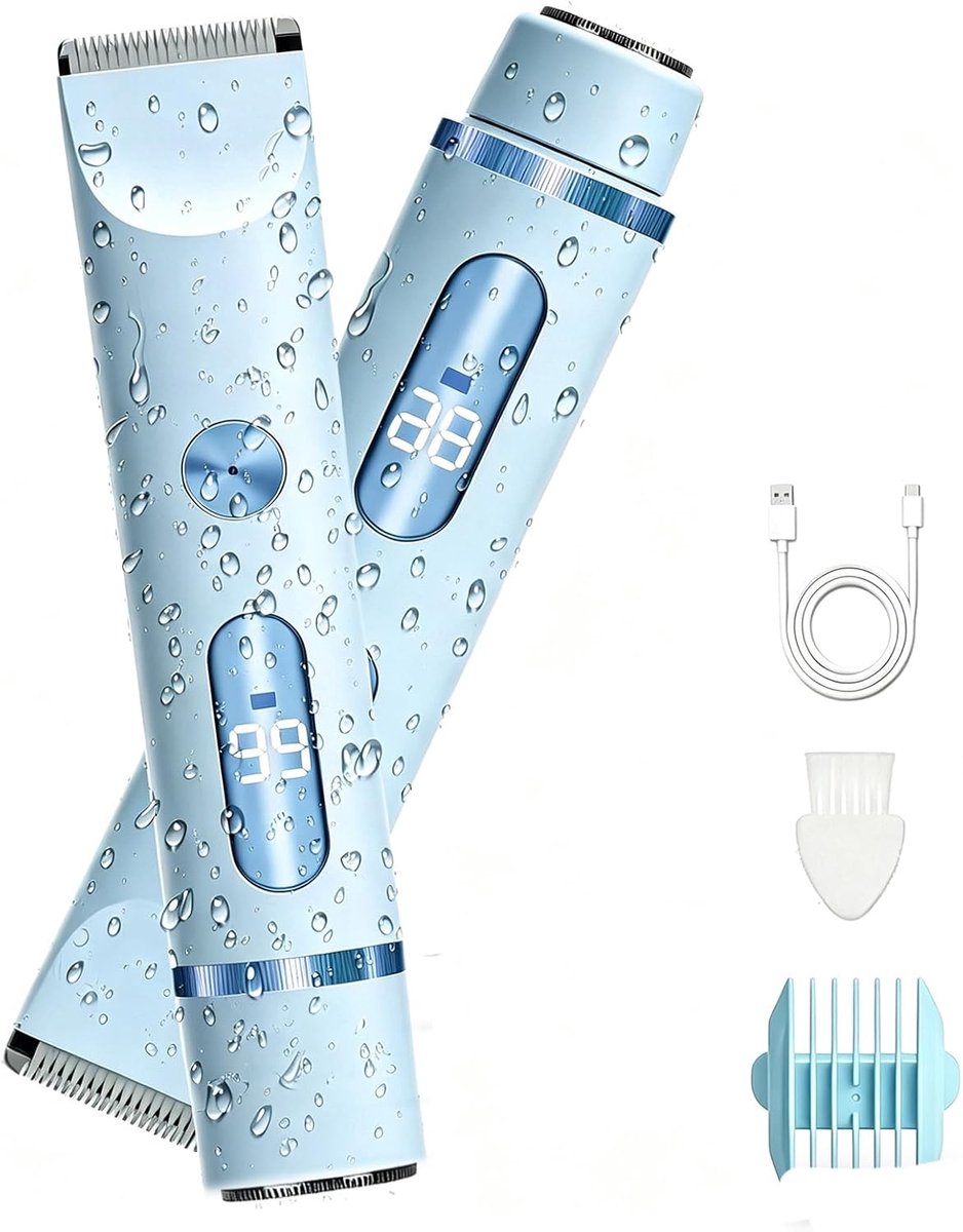 Elektrisch Scheerapparaat Dames - Dubbele Kop - Draadloze Bodytrimmer - Bikini Trimmer - IPX7 Waterdicht - Wet & Dry Ontharing