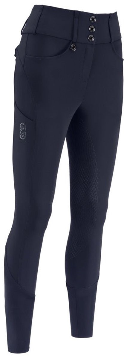Pikeur Cantira Matrix Griptec Full Grip Hoge Taille Rijbroek Dames XS Nightblue