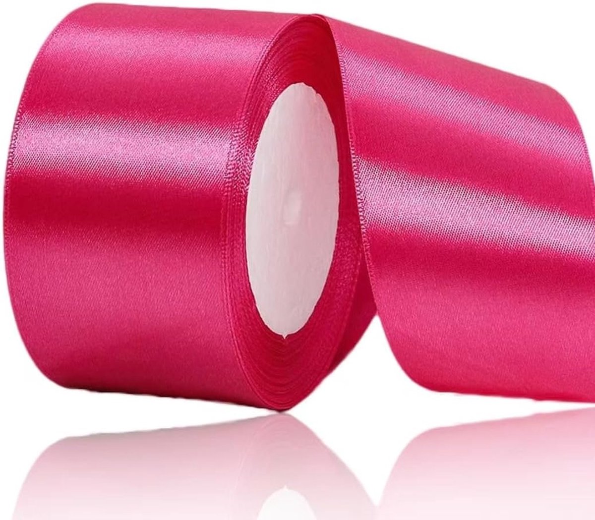 Satijnen lint, 50 mm x 23 meter, perfect effen stoffen lint voor geschenkverpakkingen, knutselen, bruiloftsfeesten, Kerstmis, haarstrikken, boeketten, jubilea, babyfeestjes