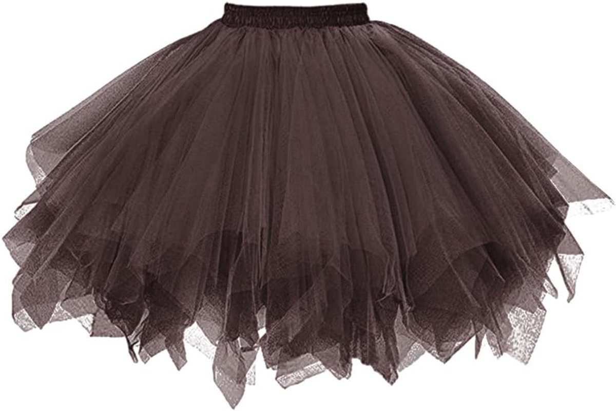 Rokken voor volwassenen, klassieke elastische 4-laags tule tutu-rok voor volwassenen, klassieke elastische 4-laags tule tutu-rok voor verkleedpartijen dansen, Halloween-feest, dansen