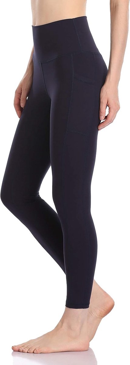 Dames Legging 7/8 met Zakken Sportlegging Hoge Taille Buikcontrole Yogabroek Trainingsbroek Joggingbroek