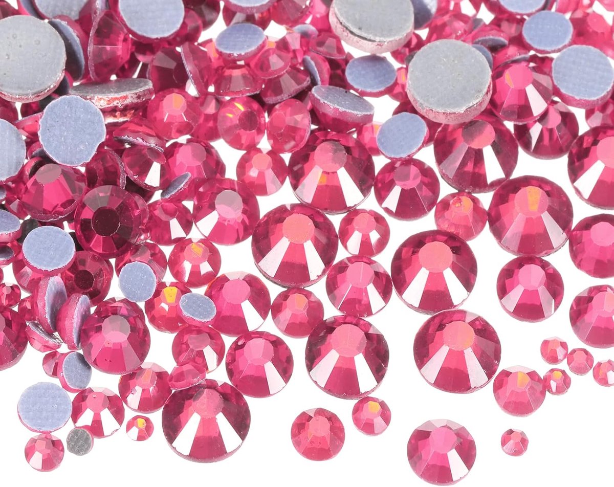 Strassteentjes, 400 stuks, platte rug, kristal, glazen stenen met doorzichtige doos, nageldesign, set voor knutselen, kleding, doe-het-zelf, decoratie, 5 maten (SS6-SS20, set