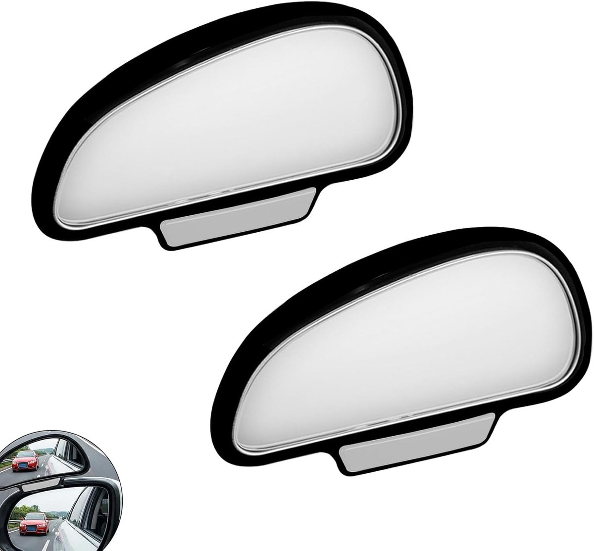 Set met 2 spiegels voor linker en rechter achteruitkijkspiegel - 360° zicht om dode hoeken te elimineren, Compatibel met auto's, SUV's, vrachtwagens en bestelwagens