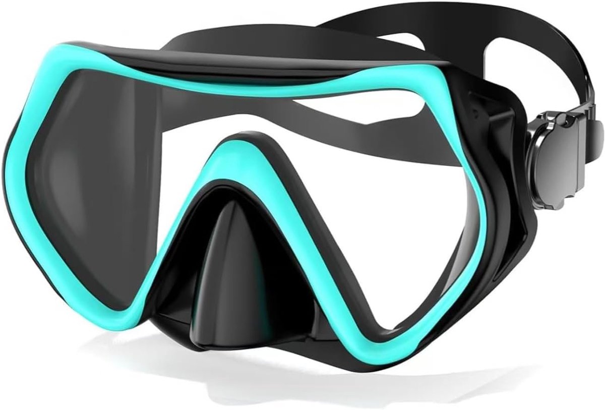 Duikbril voor volwassenen en tieners, duikmasker voor dames en heren, 180° panorama, verstelbaar, siliconen band, anti-lek, duikmasker voor duiken, snorkelen en zwemmen