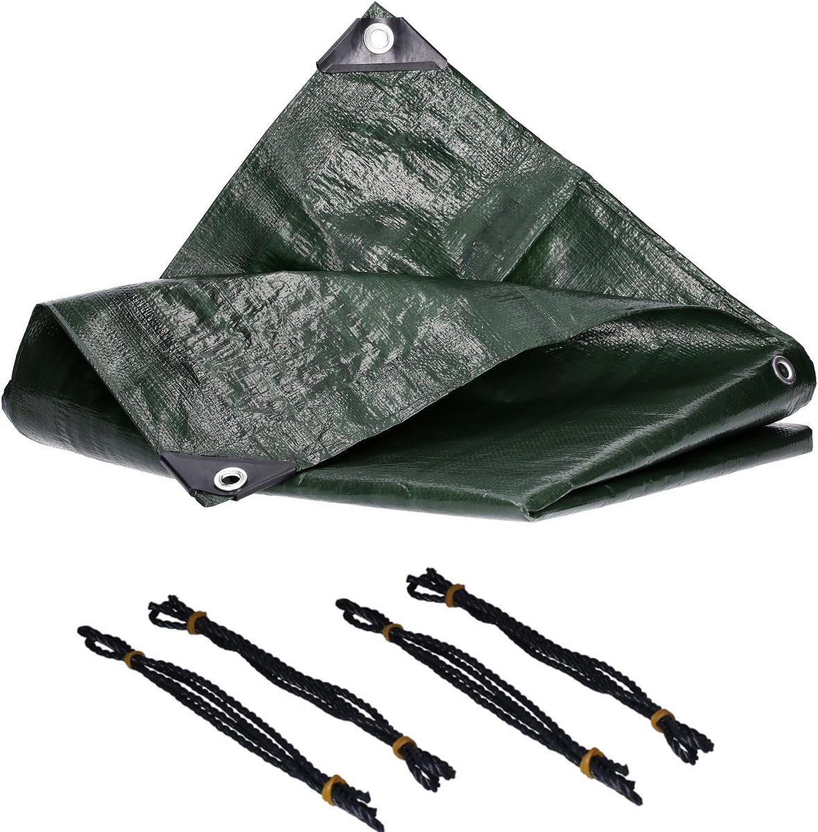 2x3m met Ogen elke 50cm 140g/m², Rand- & Hoekversterking - Scheurbestendig, Waterdicht & UV-Bestendig, wasbaar - Vrachtwagenzeil, Dekzeil stoffen, Afdekhoes voor zwembad, auto of hout