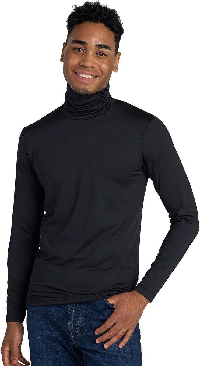 Thermisch ondershirt met col voor heren, thermisch ondergoed van fleece aan de binnenkant, thermisch shirt met lange mouwen, functionele ondergoedtop (M122 warm/M124 warmer)