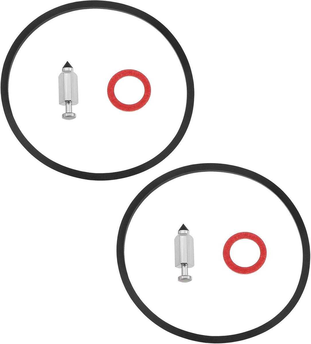 2 Sets Carburateur Brandstof Bowl Kits Float Montage Compatibel met Briggs & Stratton 231855 281165S 69225 497535