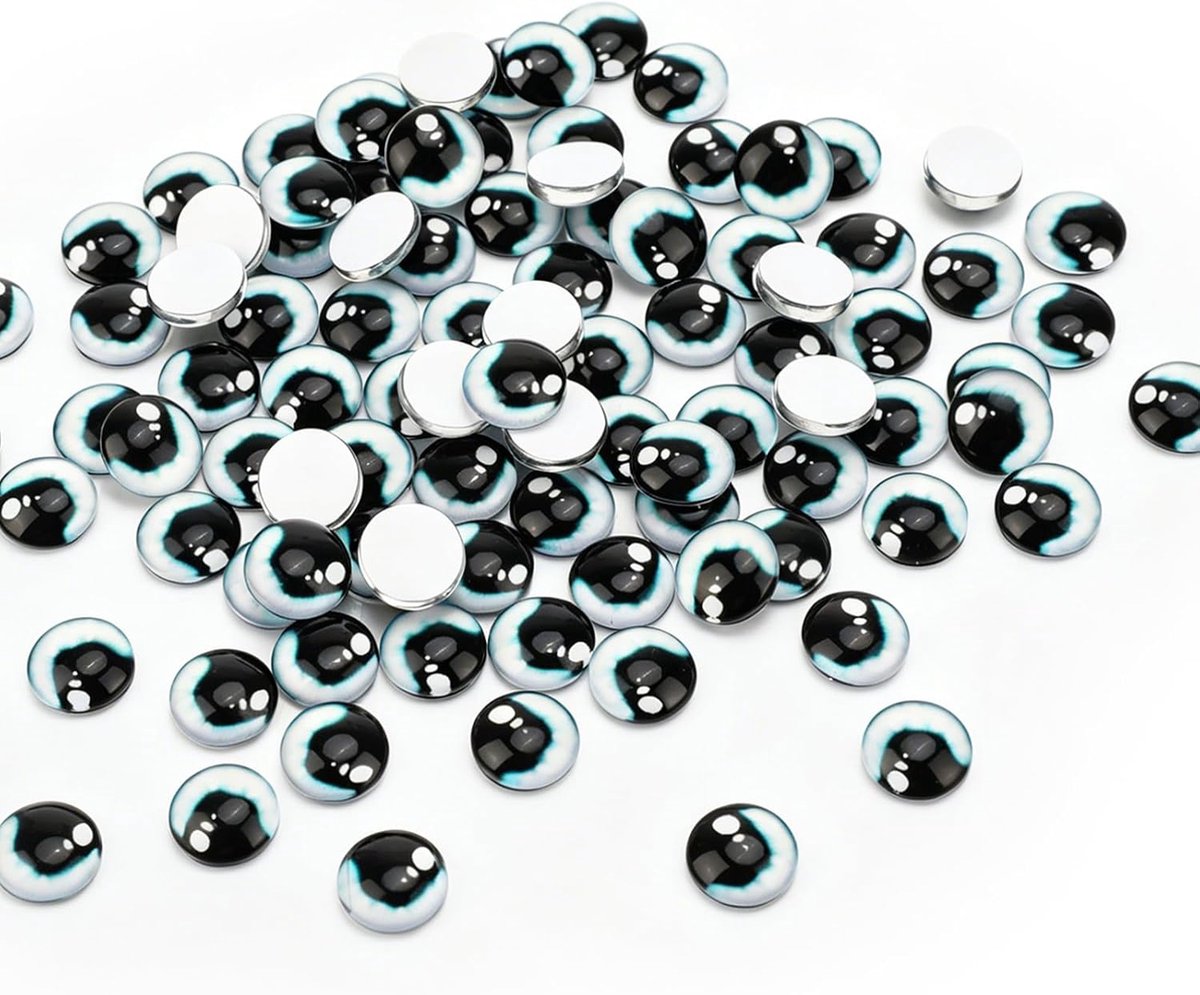 Ogen veiligheidsogen, 12 mm, realistische poppenogen met doos, valse ogen voor gehaakte dieren, poppen maken benodigdheden, doe-het-zelf knutselcadeau