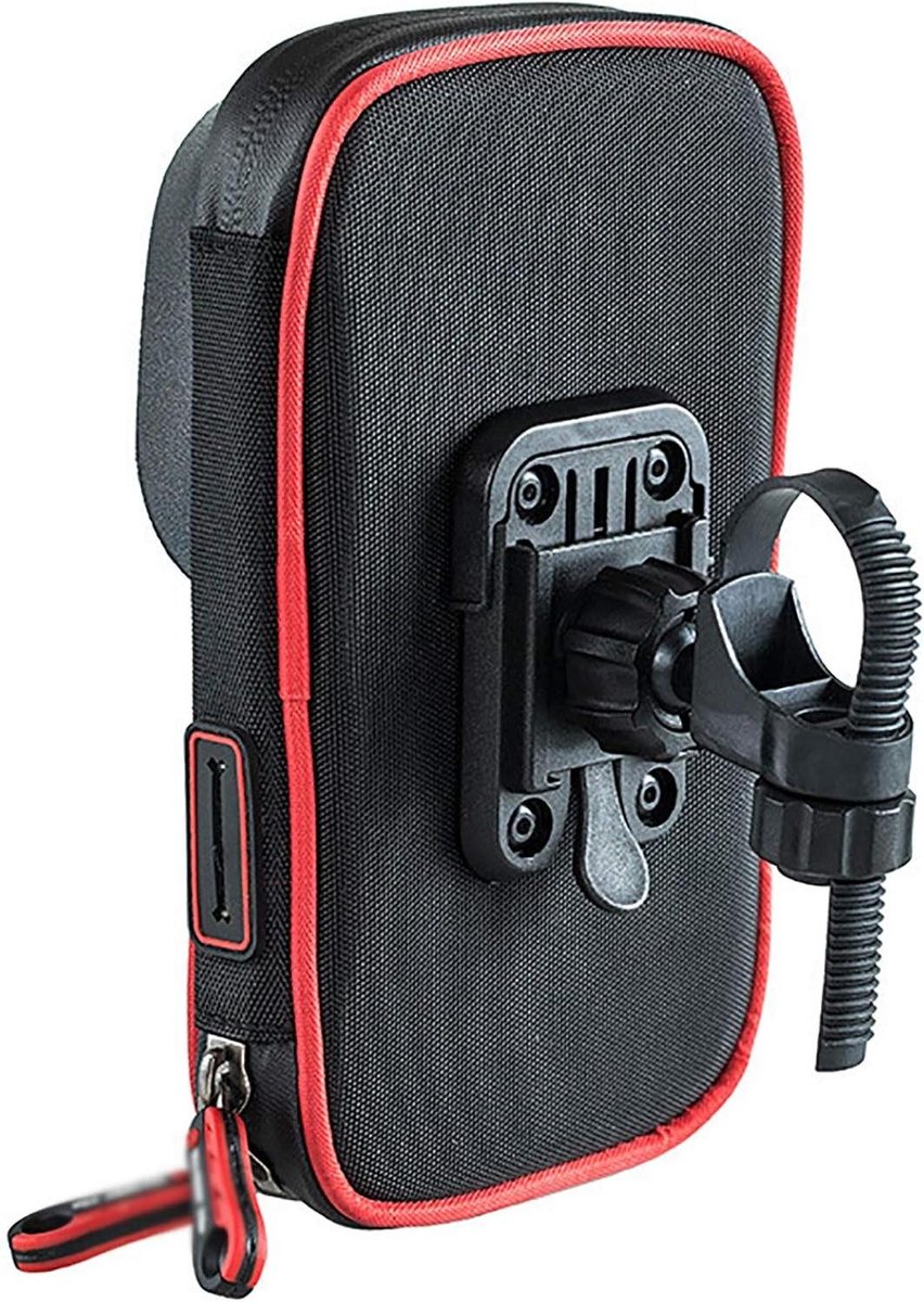Fietstas Telefoonhouder - Stuurtas Fiets - Veilig Fietsen - Waterdichte Ritssluiting - 11x18cm - Rood