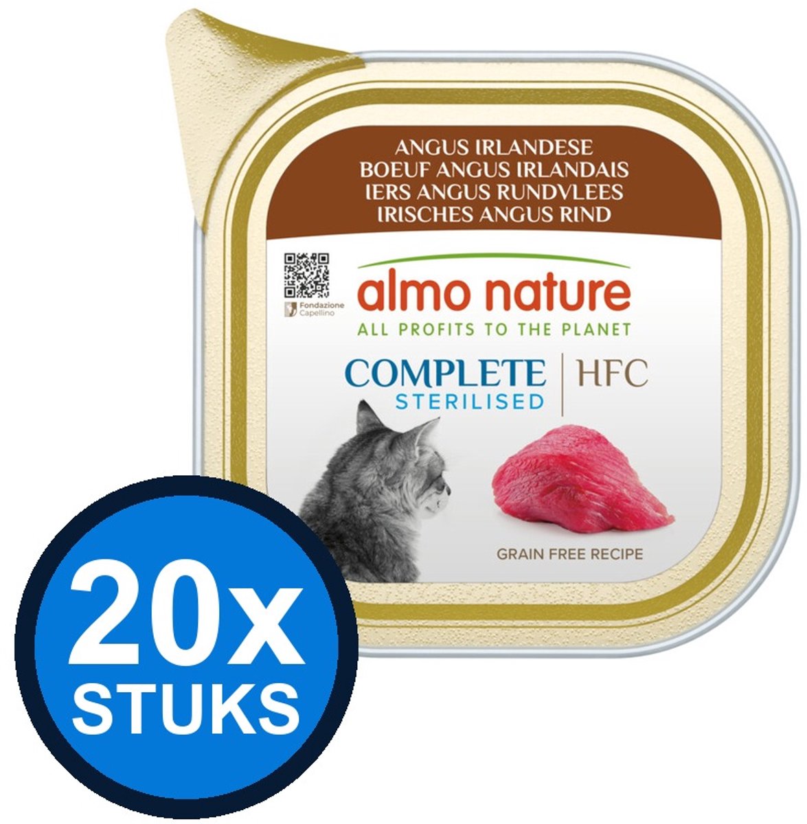 Almo Nature Almo Nature HFC cat alu complete sterilised angus rund 85gr