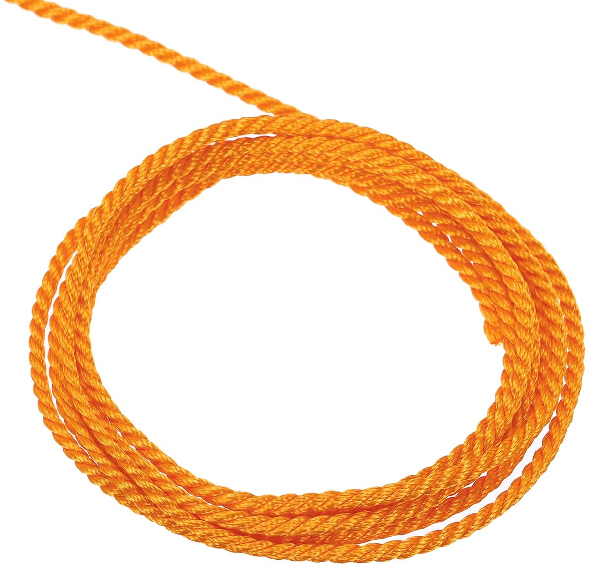 Kordelband 1mm x 5m - Gevlochten Polypropeen Touw in Oranje voor Handwerk en Decoratie