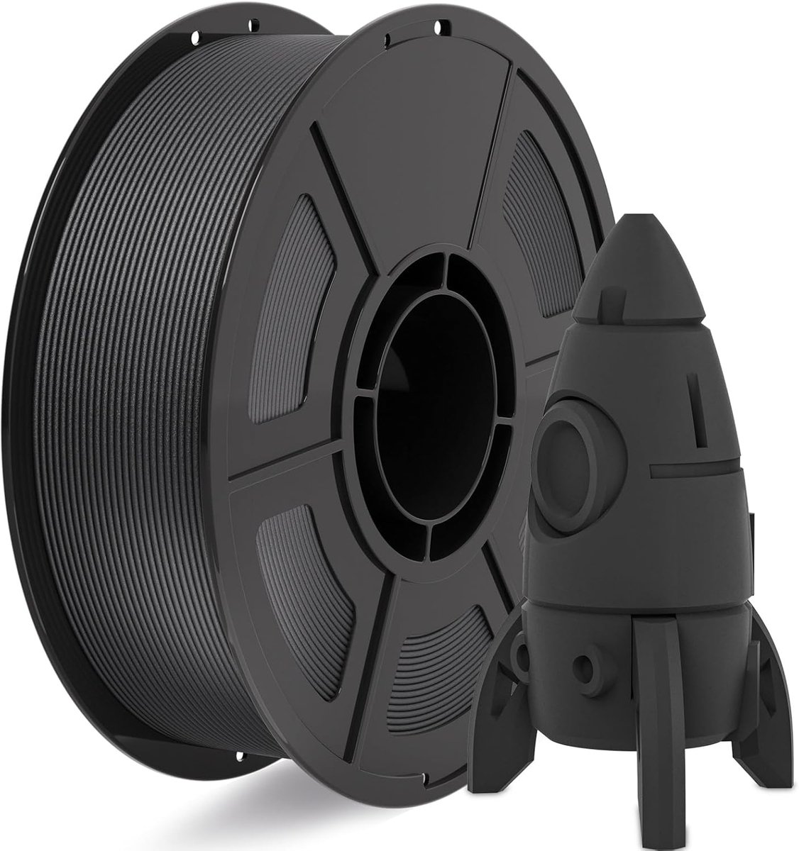 PC CF Filament 1.75mm 1KG, Zwart PC Filament Voeg 20% koolstofvezel toe, Draadmateriaal 3D-printers, Maatnauwkeurigheid +/- 0,02 mm