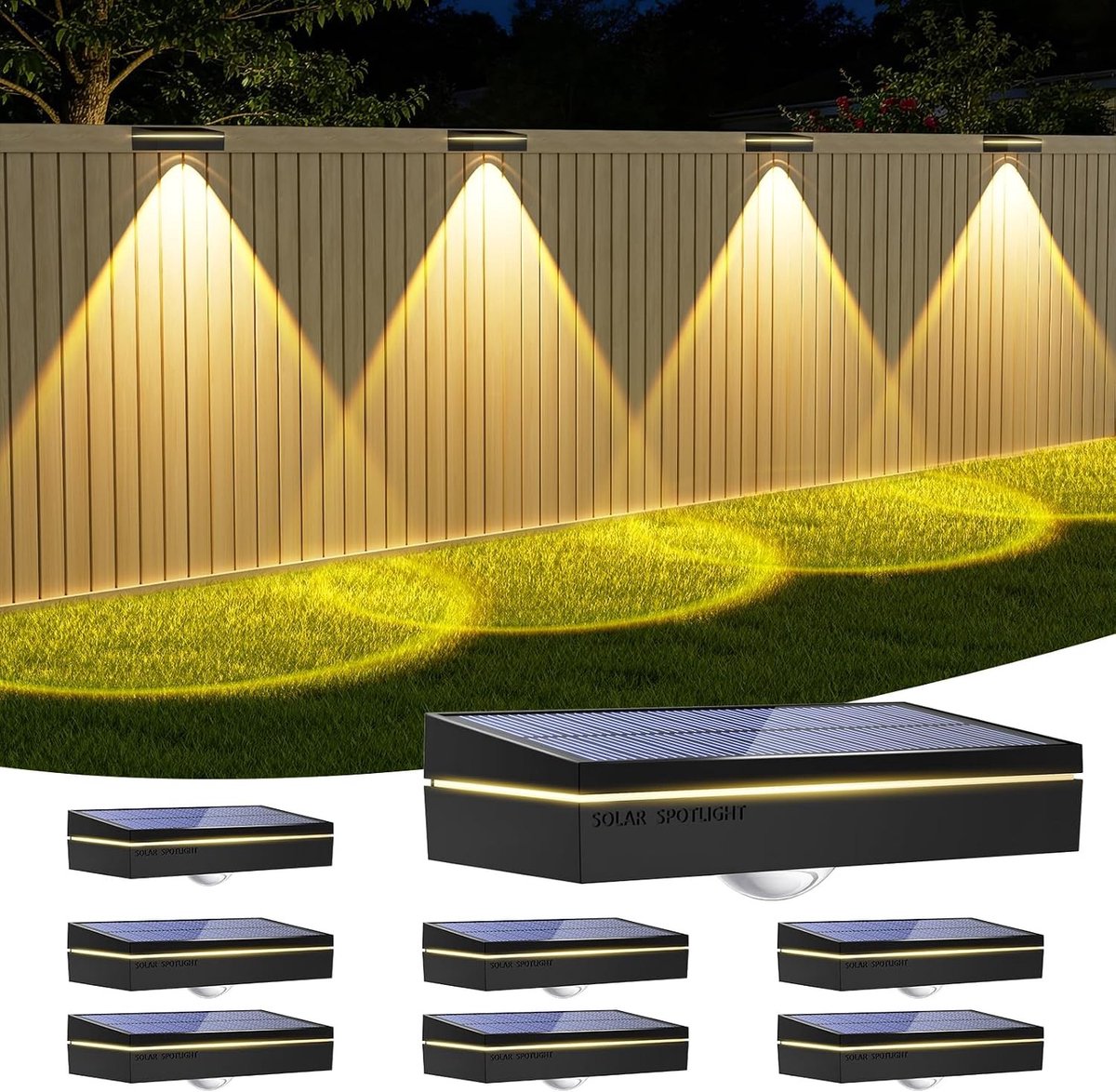 Led-wandlamp - Wit - Voor binnen en buiten - 3 kleurtemperaturen - Set van 8 stuks