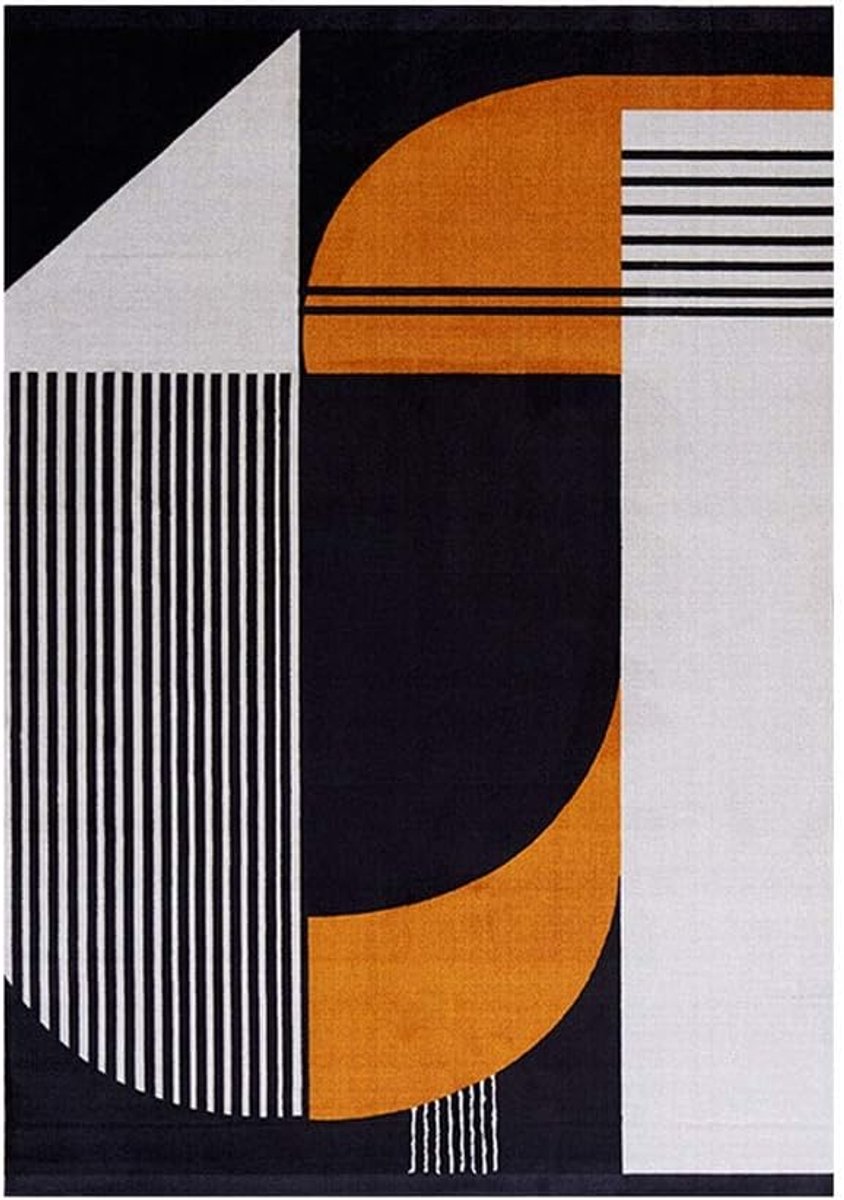 Vloerkleed Nordic Loft Style Geometric Carpet comfortabele zachte Nylon Rug Slaapkamer Woonkamer Katoen Linnen Antislip Bottom Rugs (Grootte : 200x290cm)