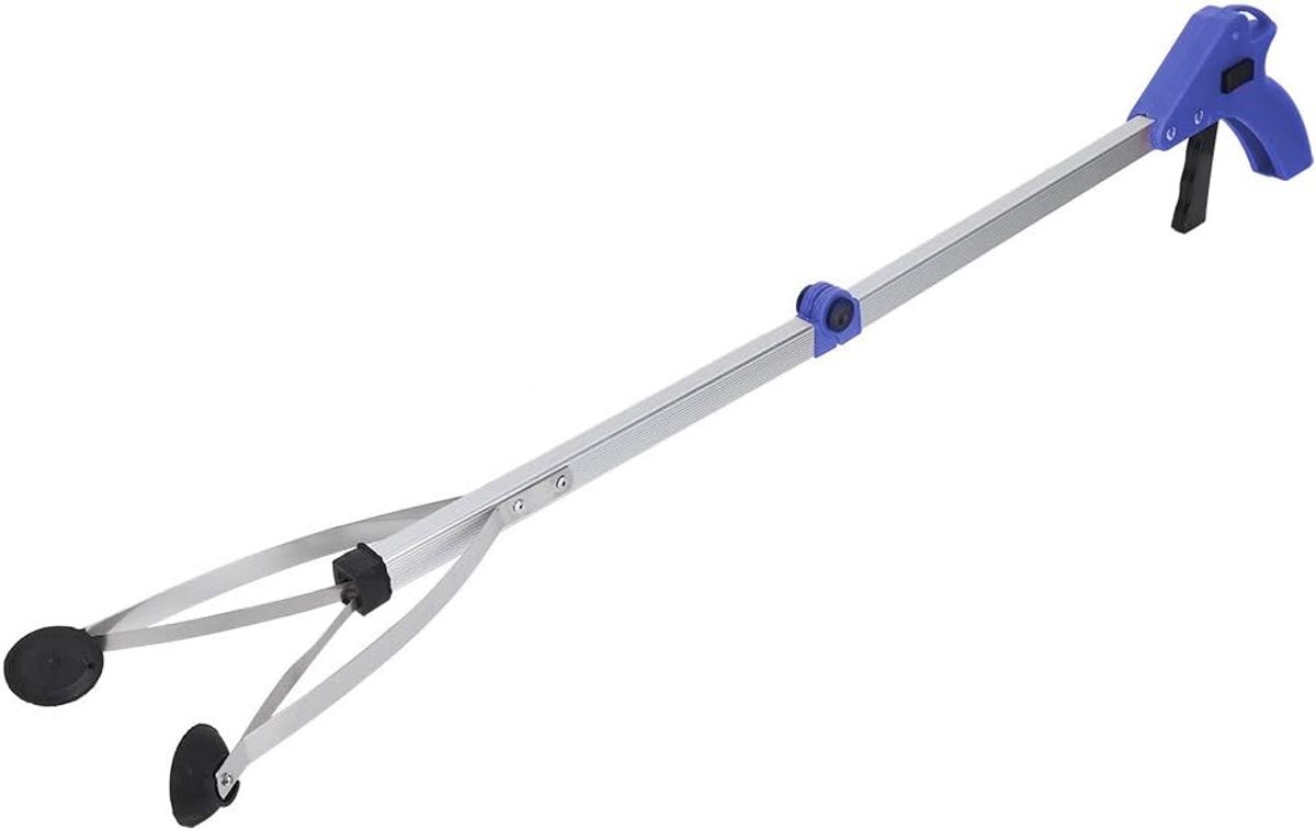 Grabber Tool Nest Picker Afval Pick Up voor Tuin Bladeren (Blauw handvat)