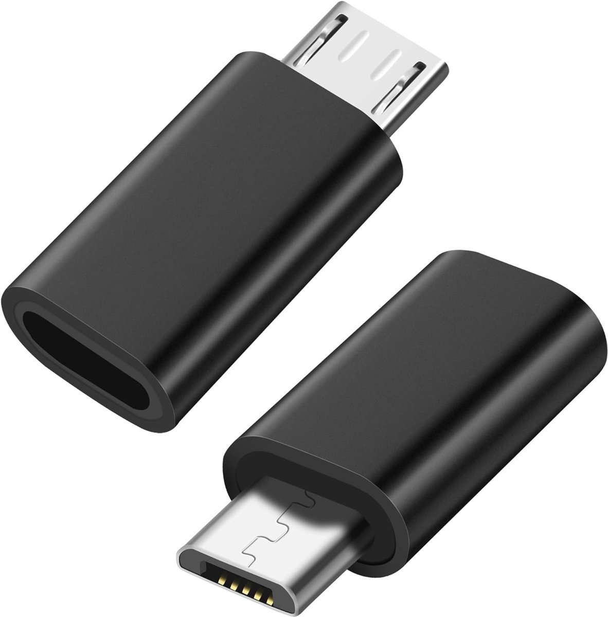 Micro-USB Data Blocker Charge-Only Adapter Bescherm tegen Juice Jacking Ondersteuning Veilig Opladen Micro USB Gegevensblokkering voor Smartphones Tablet - Data Transfer Defender - 2 STKS