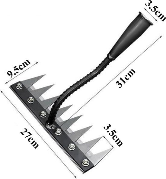 Wiethark 8 tanden - Voor tuin, wieden, harken, zaaien — afbeelding 2