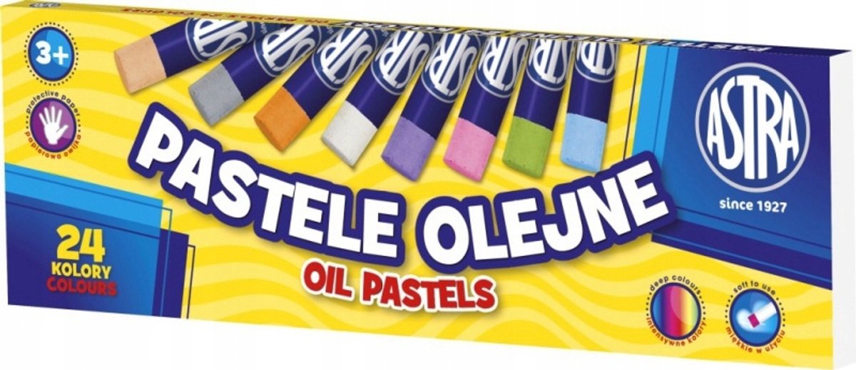 Astra Oliepastels Set - 24 Levendige Kleuren voor Kunstenaars