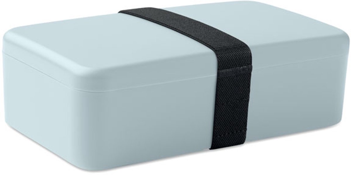 2 pack PP lunchbox met RPET elastieksluiting. Inhoud: 750ml Licht Blauw