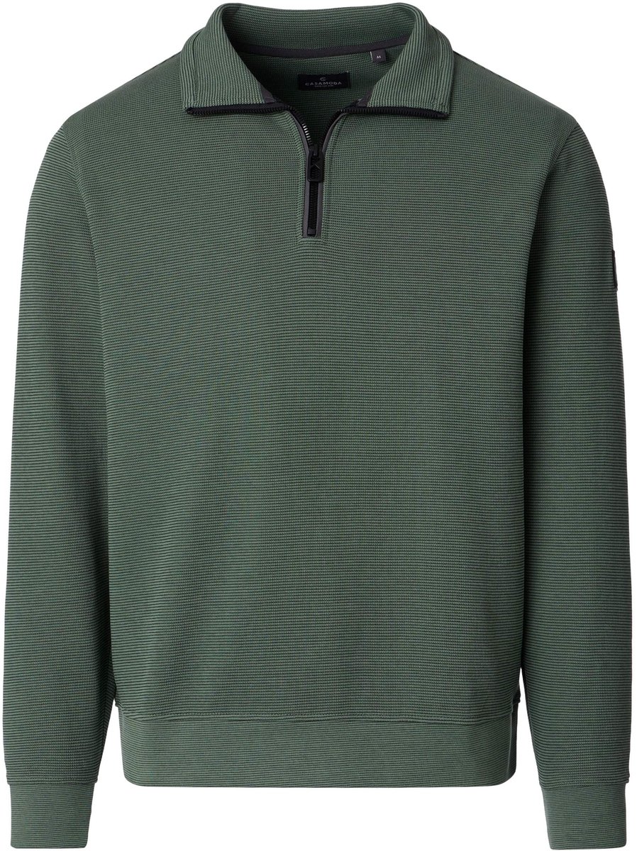 CASA MODA comfort fit sweat schipperstrui - groen - wit