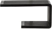 J-Line Wandrek met latten - gerecycled hout - zwart - small